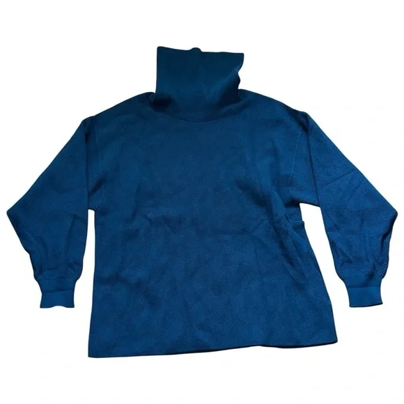 Free People Women's Softly Structured Tunic Sweater Womens Size Large Blue Teal - Picture 2 of 6